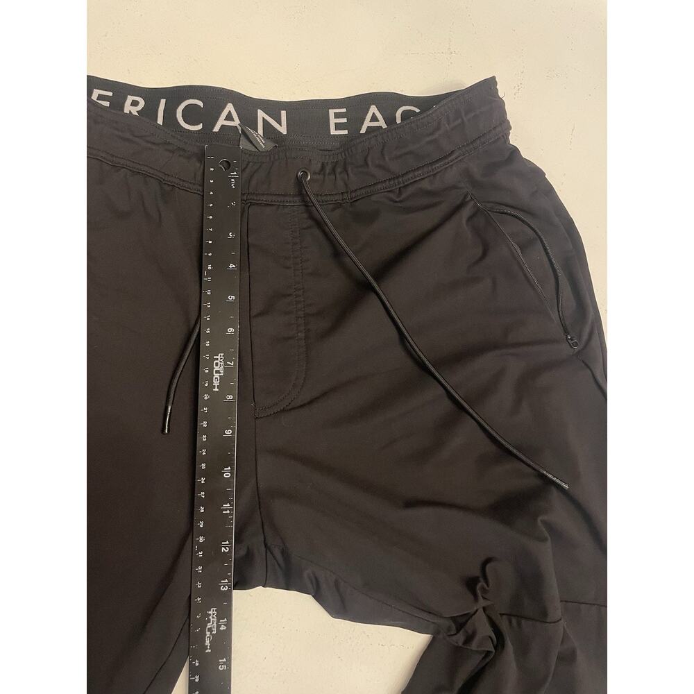 American Eagle Active Flex Jogger Sweat Pants Tapered Pockets Mens Large Black - Picture 4 of 13